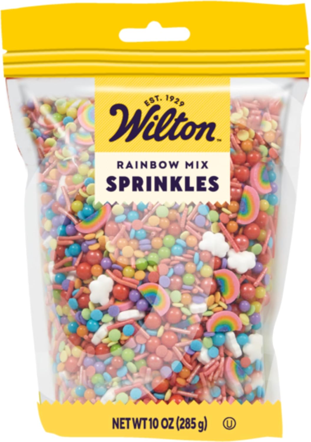 Wilton Rainbow Sprinkles Mix, Jimmies and Nonpareils, 10 oz