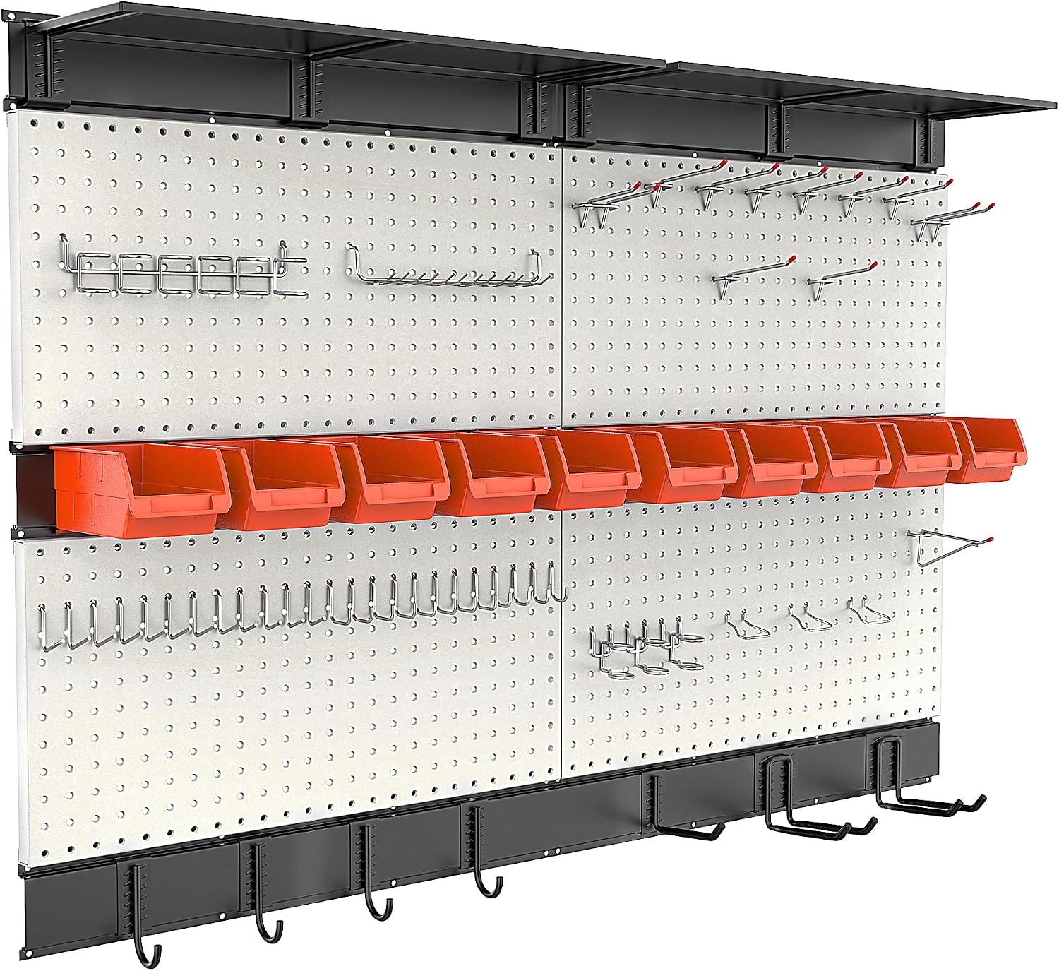 Metal Pegboard Wall Organizer, 48 x 36 Inch