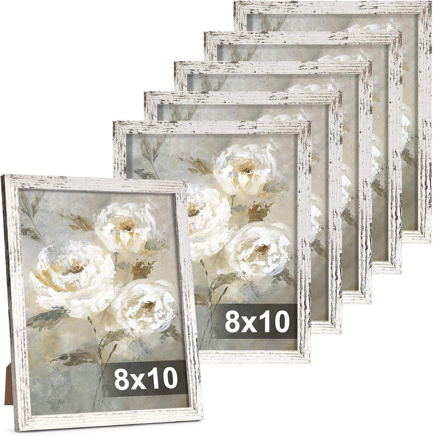 Distressed 8x10 Picture Frames, 6-Pack