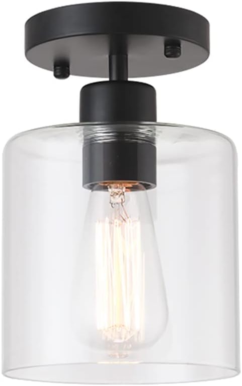 Black Semi-Flush Mount Ceiling Light