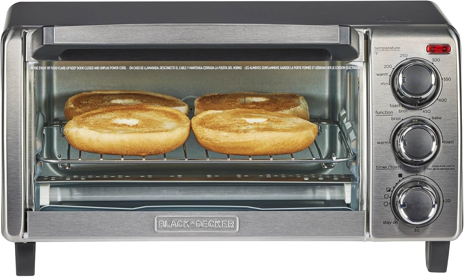 BLACK+DECKER TO1313SBD Toaster Oven, Silver
