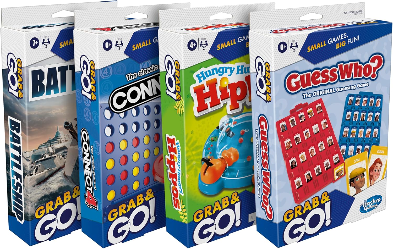Hasbro Grab and Go Games Bundle, 4 Pack