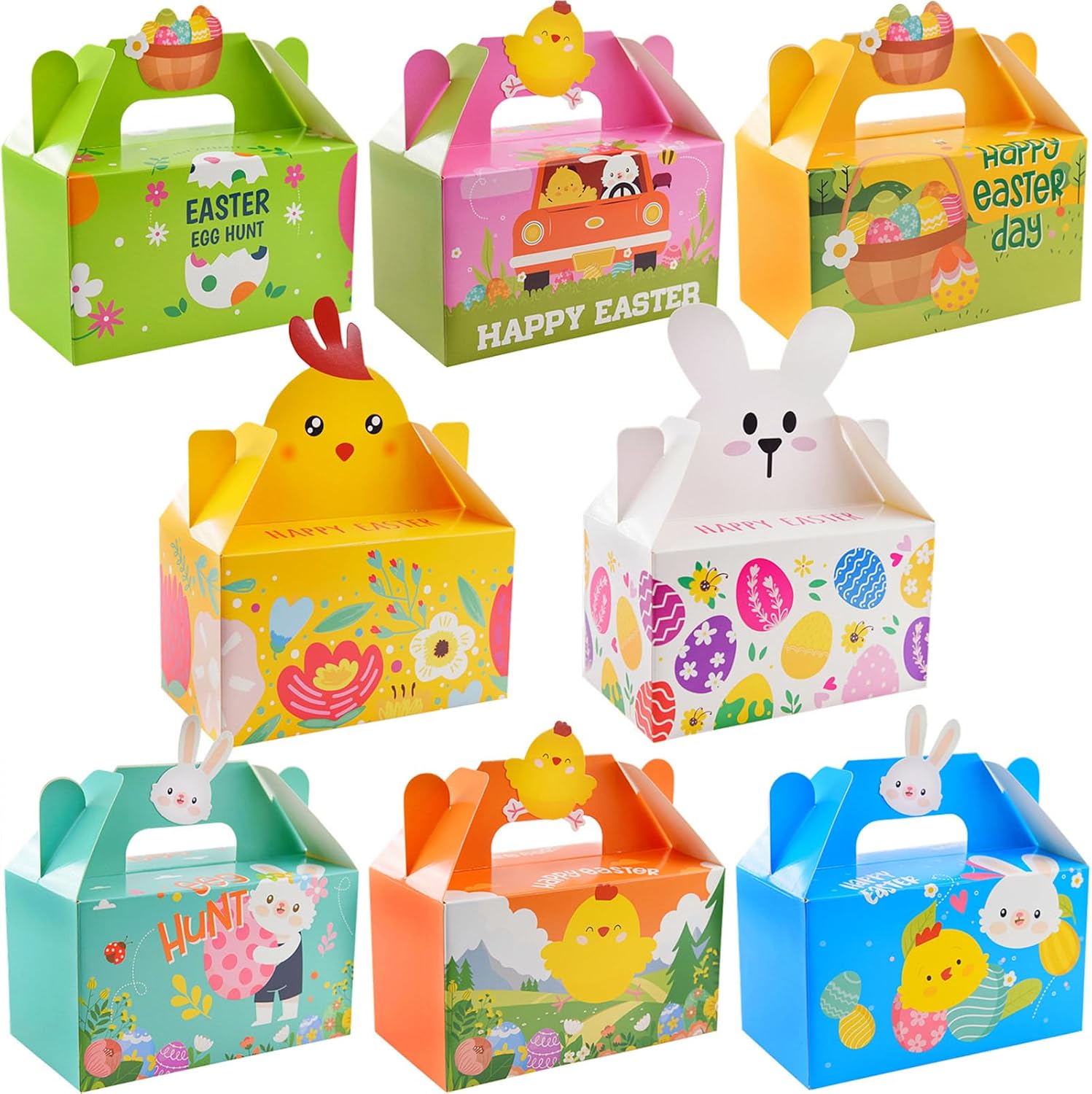 Eavotoy Easter Treat Boxes, 12 Pack, Decorative Gift Boxes