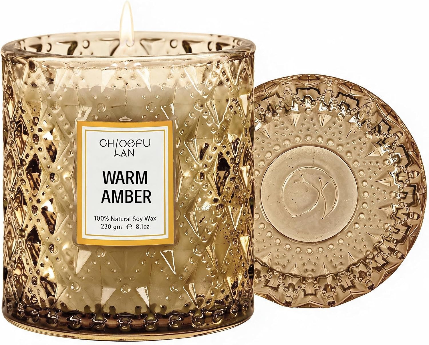 Chloefu LAN Warm Amber Luxury Scented Candle