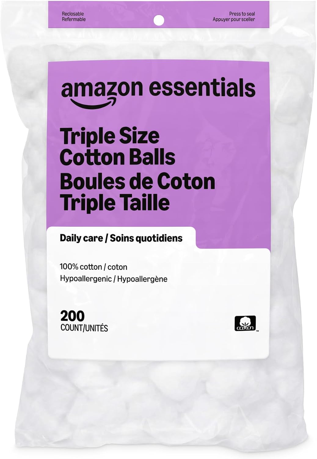 Amazon Essentials Cotton Balls, 200 Count