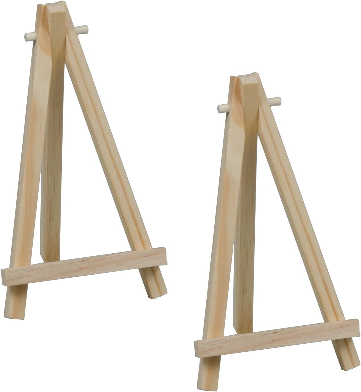 Mini Wooden Tabletop Display Easels, 2 Pcs, for Canvas and Photos