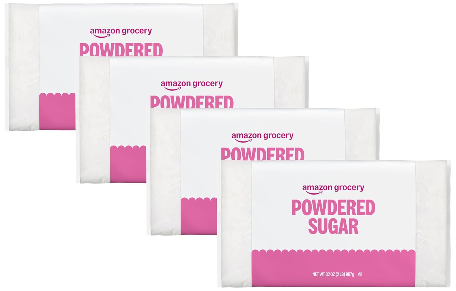 Amazon Grocery Powdered Sugar, 2 lb, Pack of 4