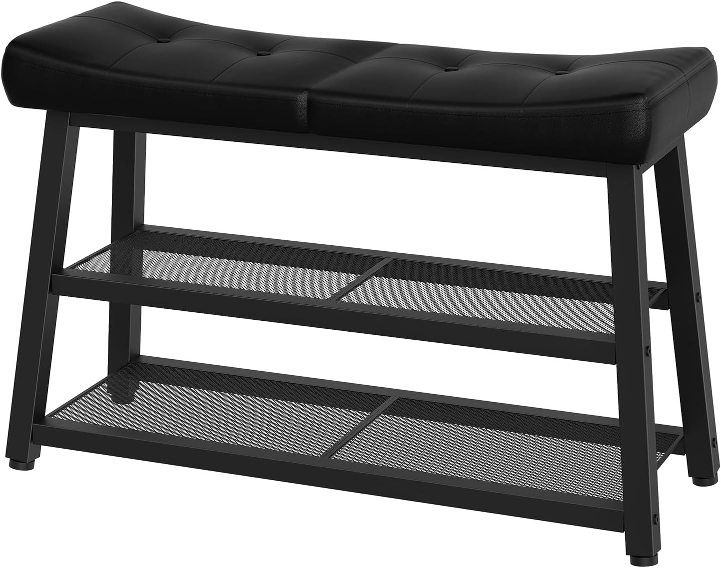 YATINEY 3-Tier Shoe Bench with Storage and Cushion, Entryway