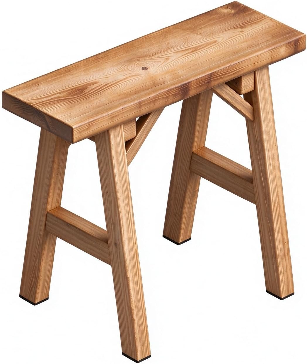 Narrow Wooden Entryway Bench, 19.6 Inch, Small