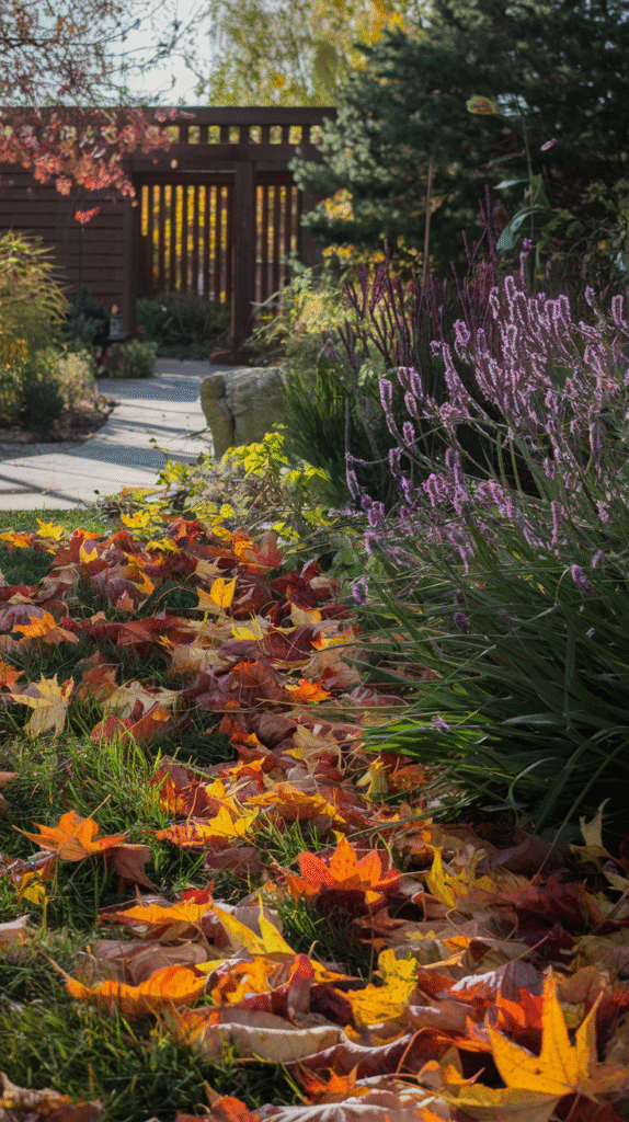 Vibrant fall garden design with rich seasonal colors