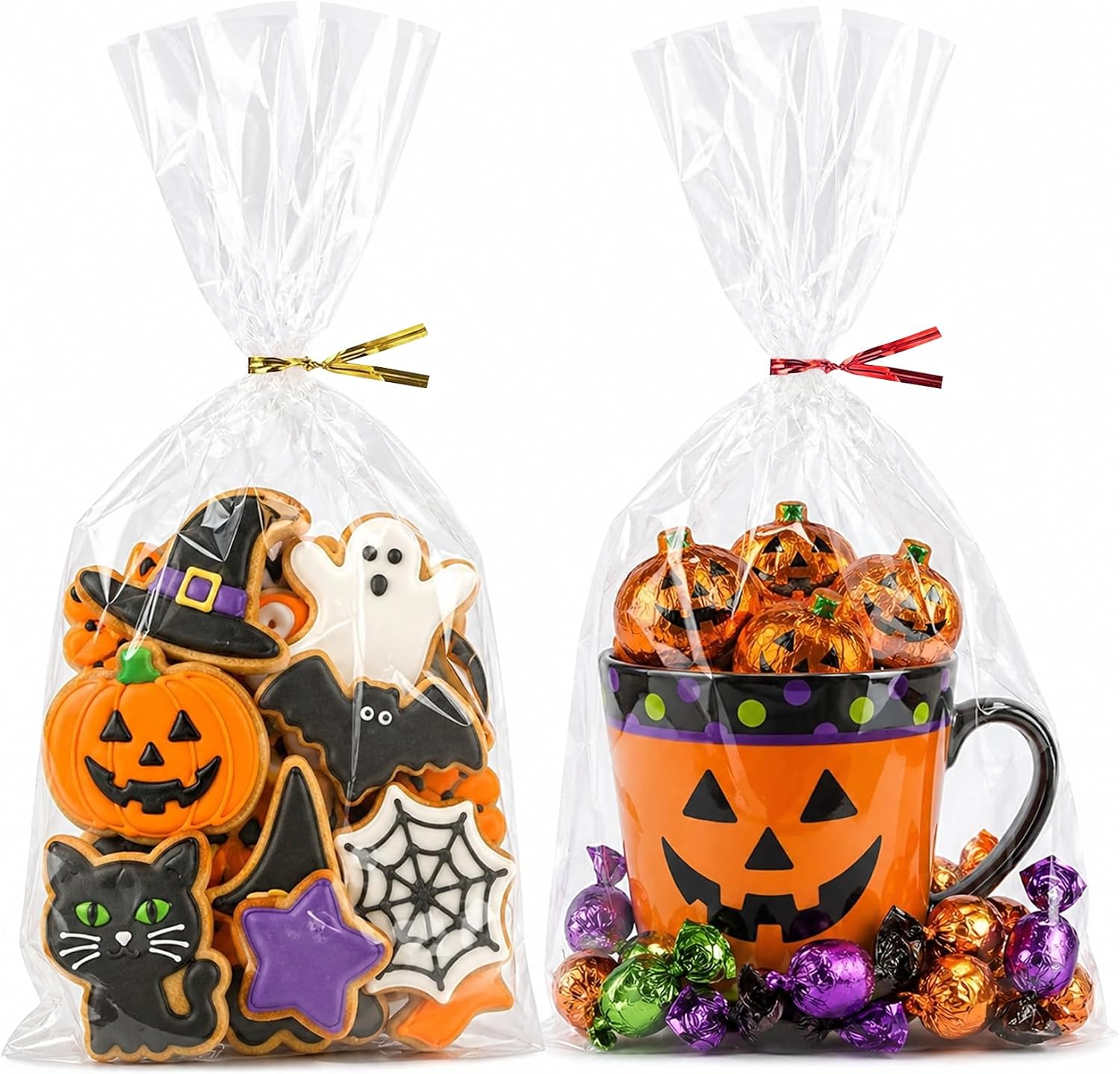 Morepack Clear Cellophane Treat Bags, 7 x 13 Inch, 200 Pcs