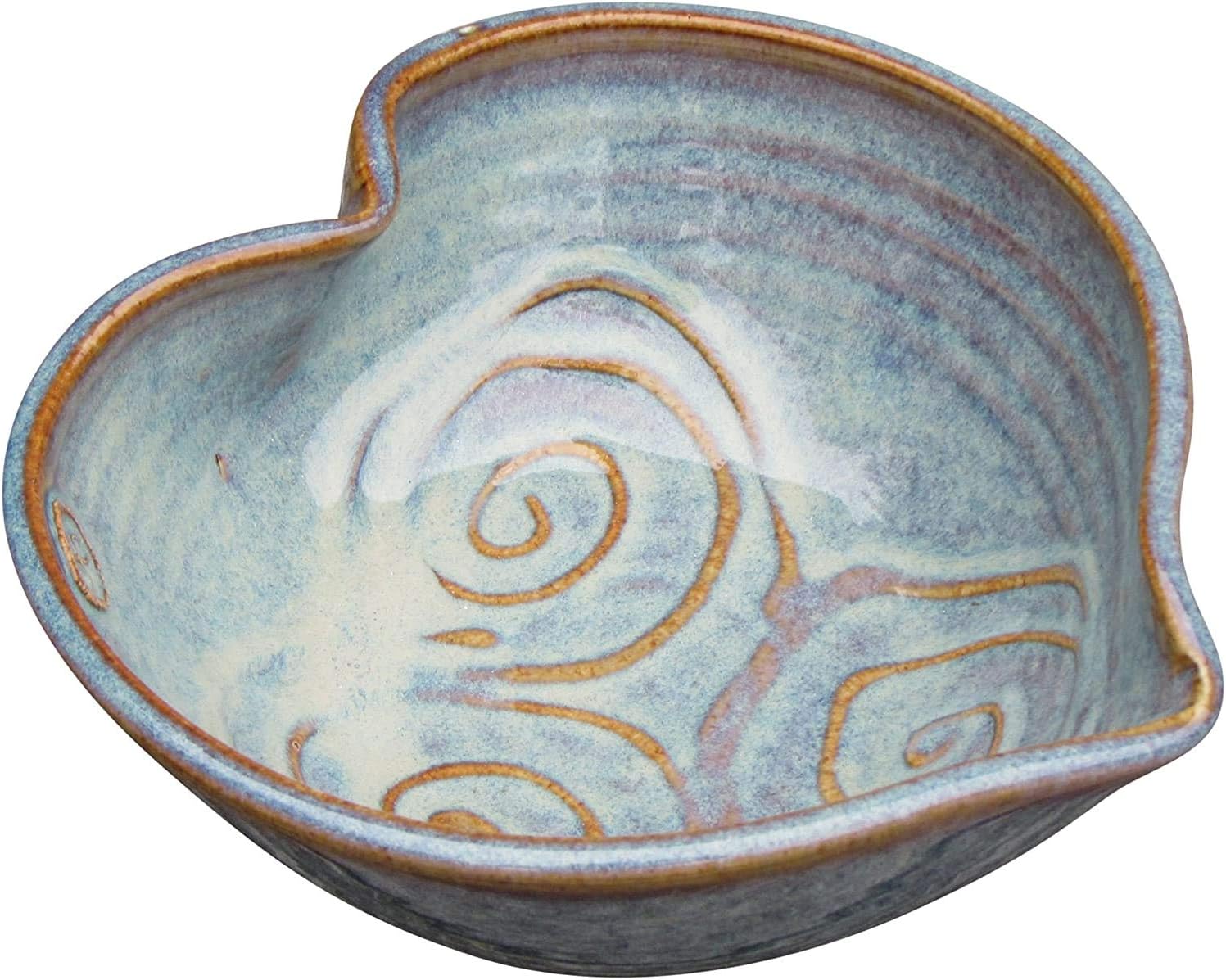 Castle Arch Pottery Irish Hand-Glazed Heart Shaped Bowl, 6 Inch