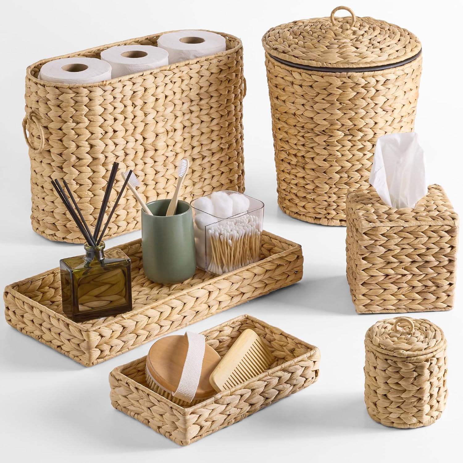 Best Choice Products 6-Piece Bathroom Accessories Set with Vanity Trays