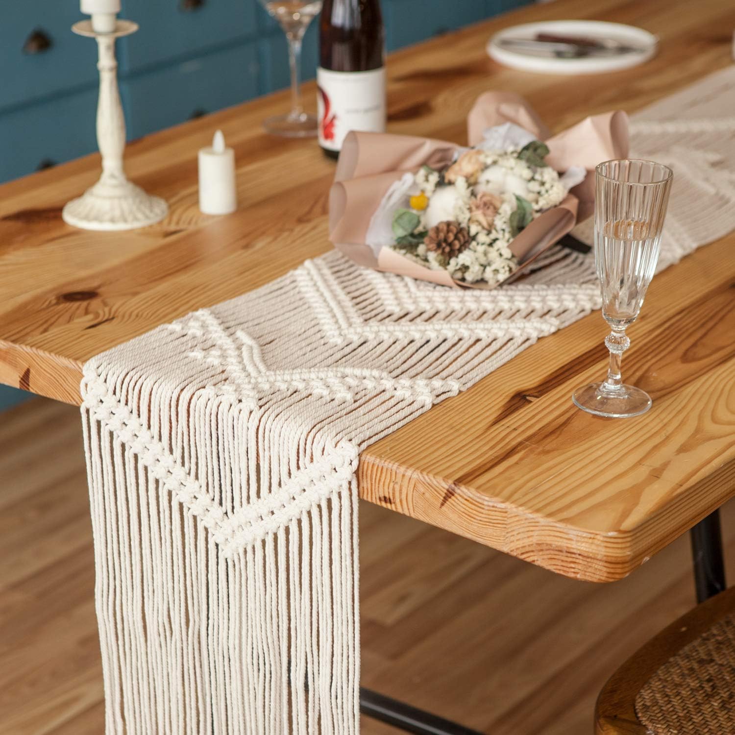 Macrame Table Runner, 100 in