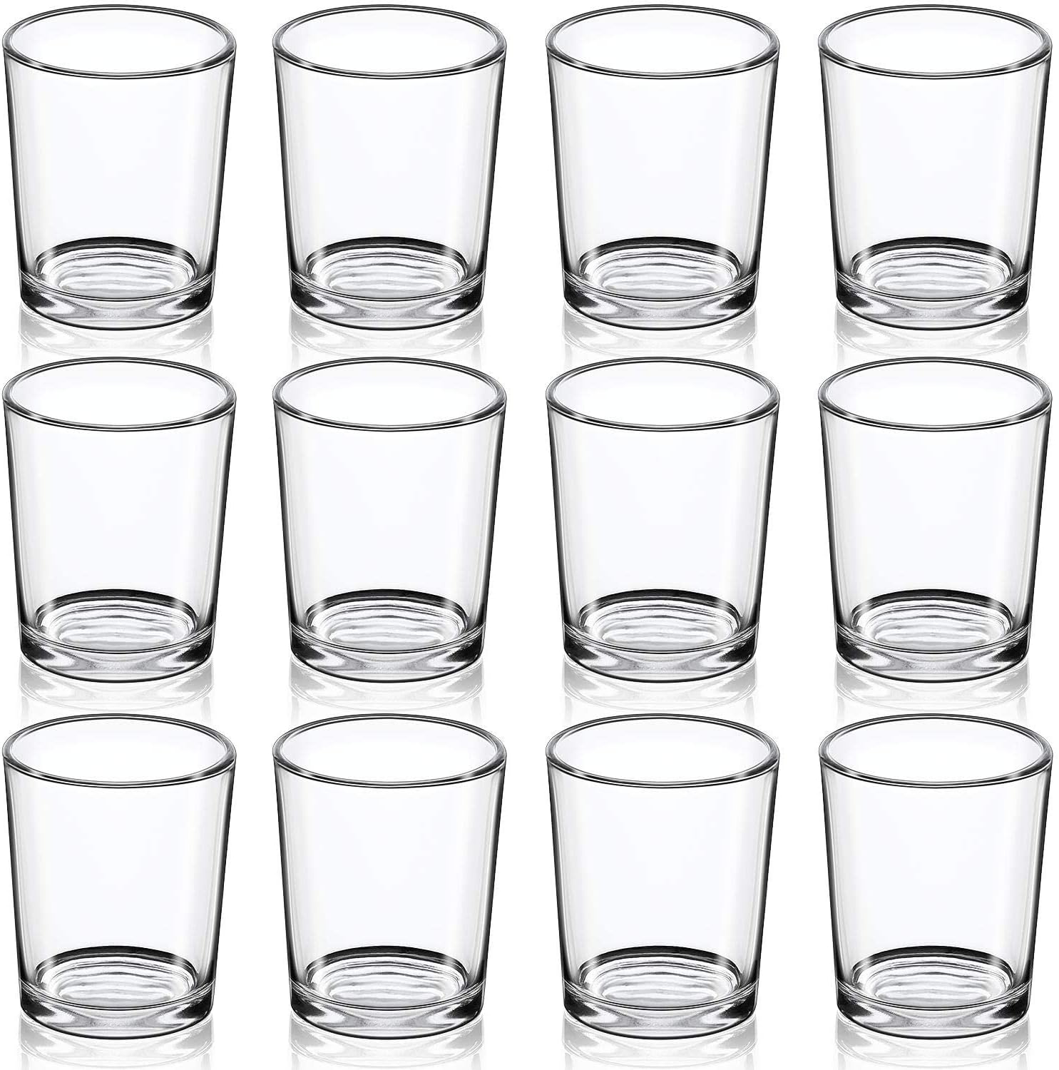 Glass Votive Candle Holders, Set of 12