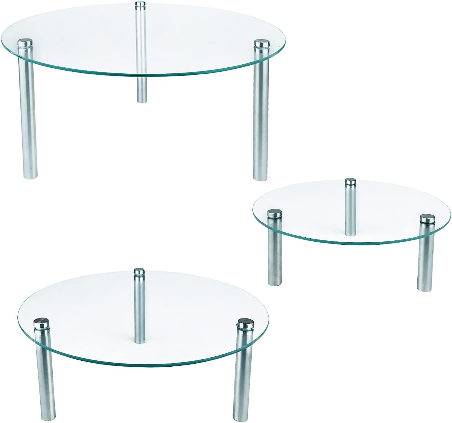 3-Tier Glass Cake Stand Set