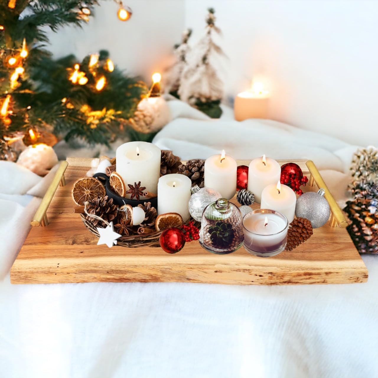 Live Edge Acacia Wood Serving Board