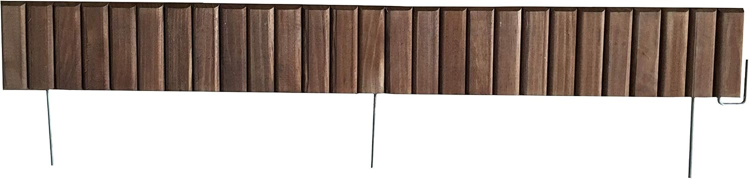 Flexible Brown Natural Lawn and Landscape Border Edging, 8 Pack
