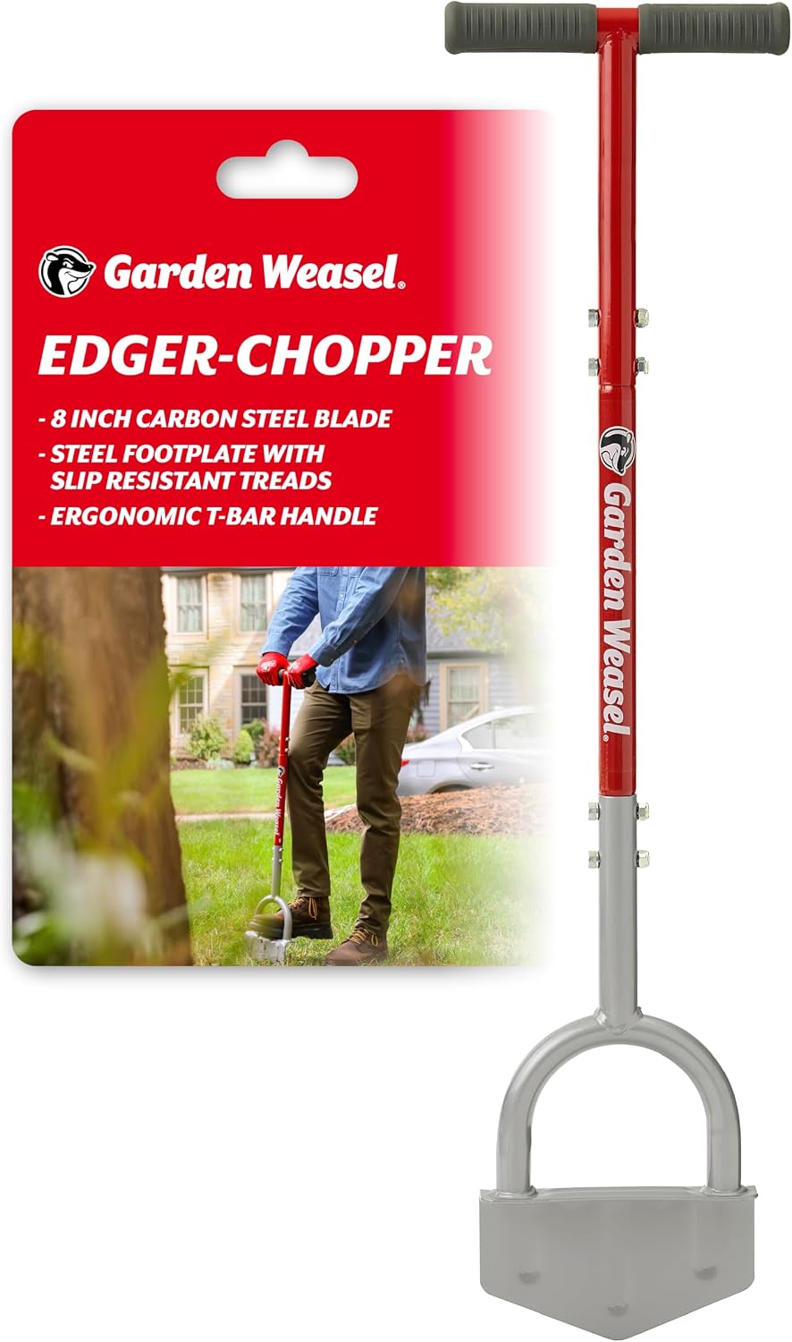 Garden Weasel Edger Chopper Lawn Tool for Garden Beds and Sidewalks