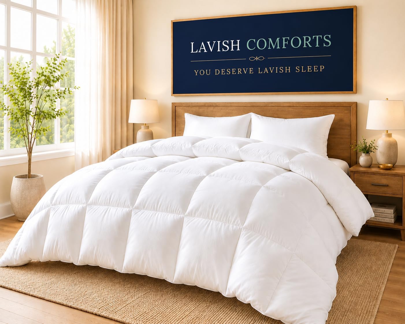 Down Alternative Comforter, Queen, Fluffy All Season Duvet Insert