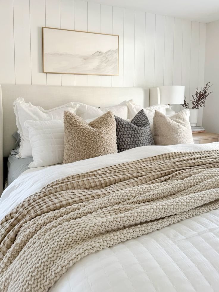 Pillow styled with a karate-chop crease for a hotel-style finish