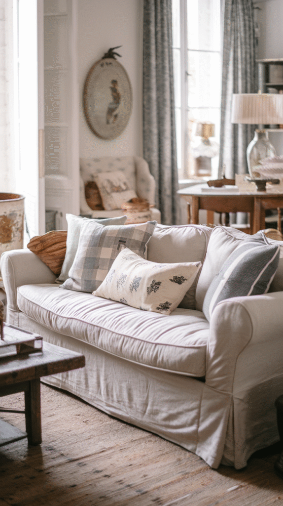 Antique and vintage accessories defining French farmhouse character