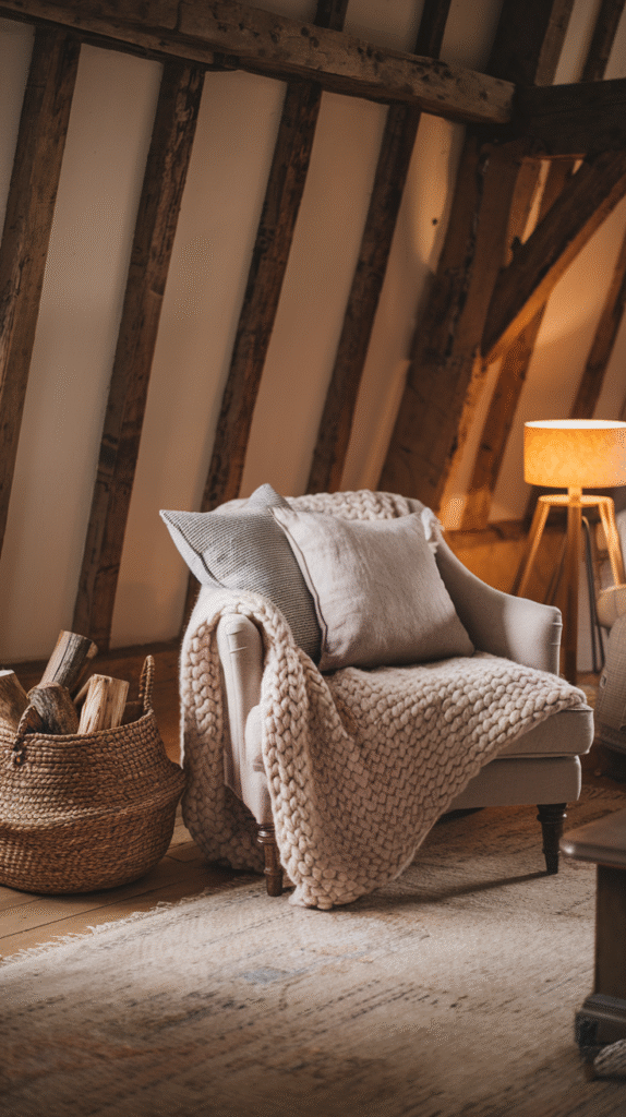 Woven baskets providing both storage and texture