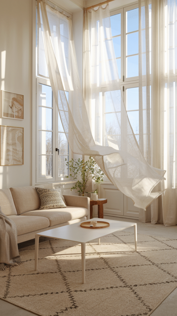 Subtle, muted patterns adding texture without overwhelming the space