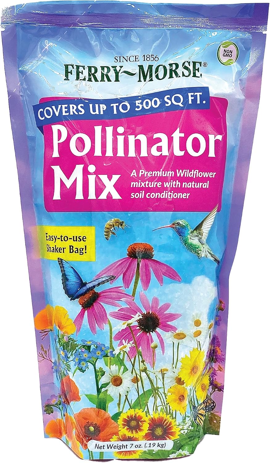 Ferry Morse Wildflower Seeds Shaker Bag, Pollinator Mix