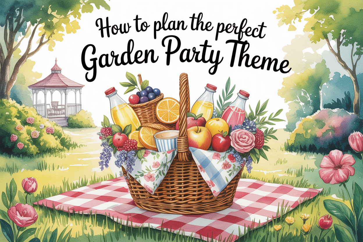 Whimsical garden party setting the perfect celebratory mood