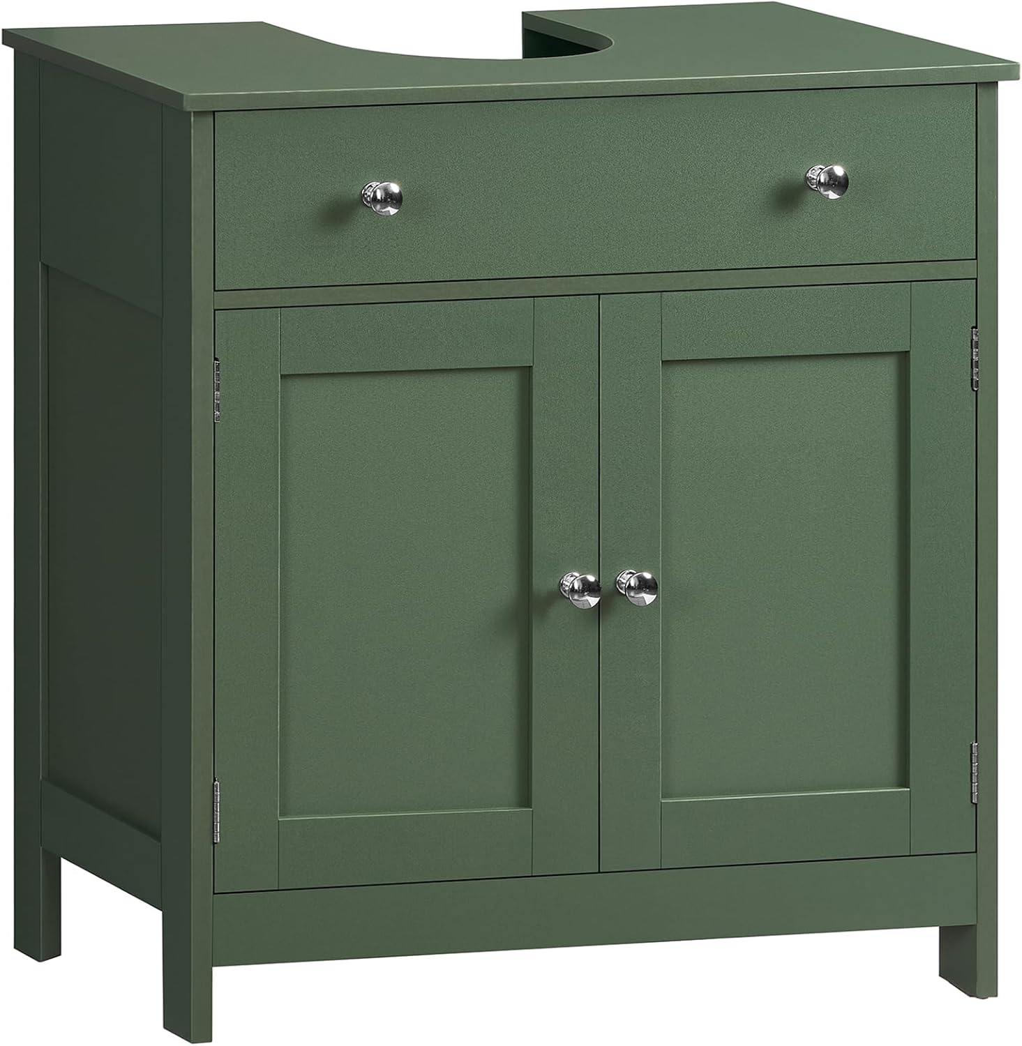 TEENFON Pedestal Sink Storage Cabinet with 2 Doors and Drawer