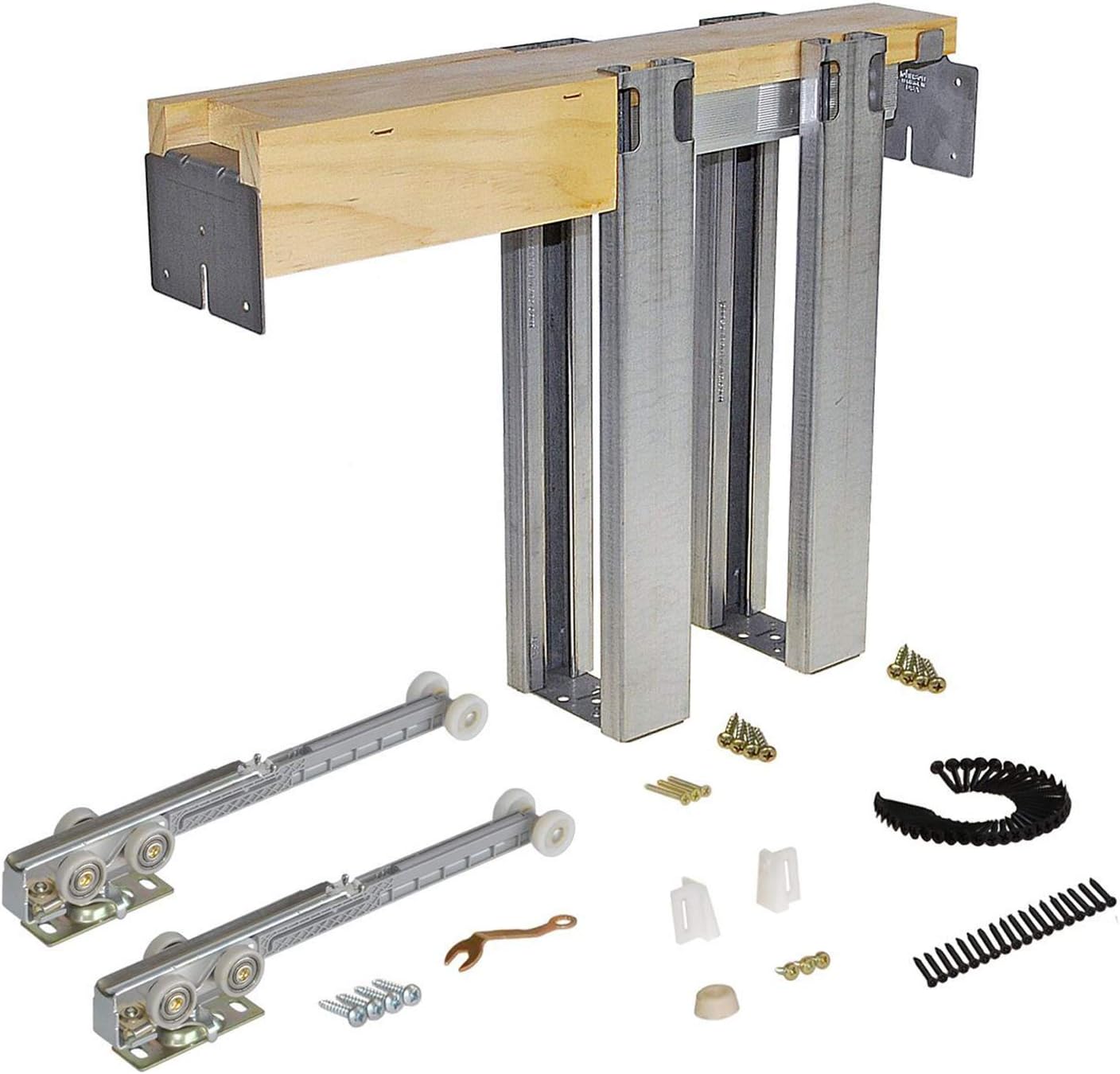 Johnson Hardware 1500 Series Soft Close Pocket Door Frame, Commercial Grade