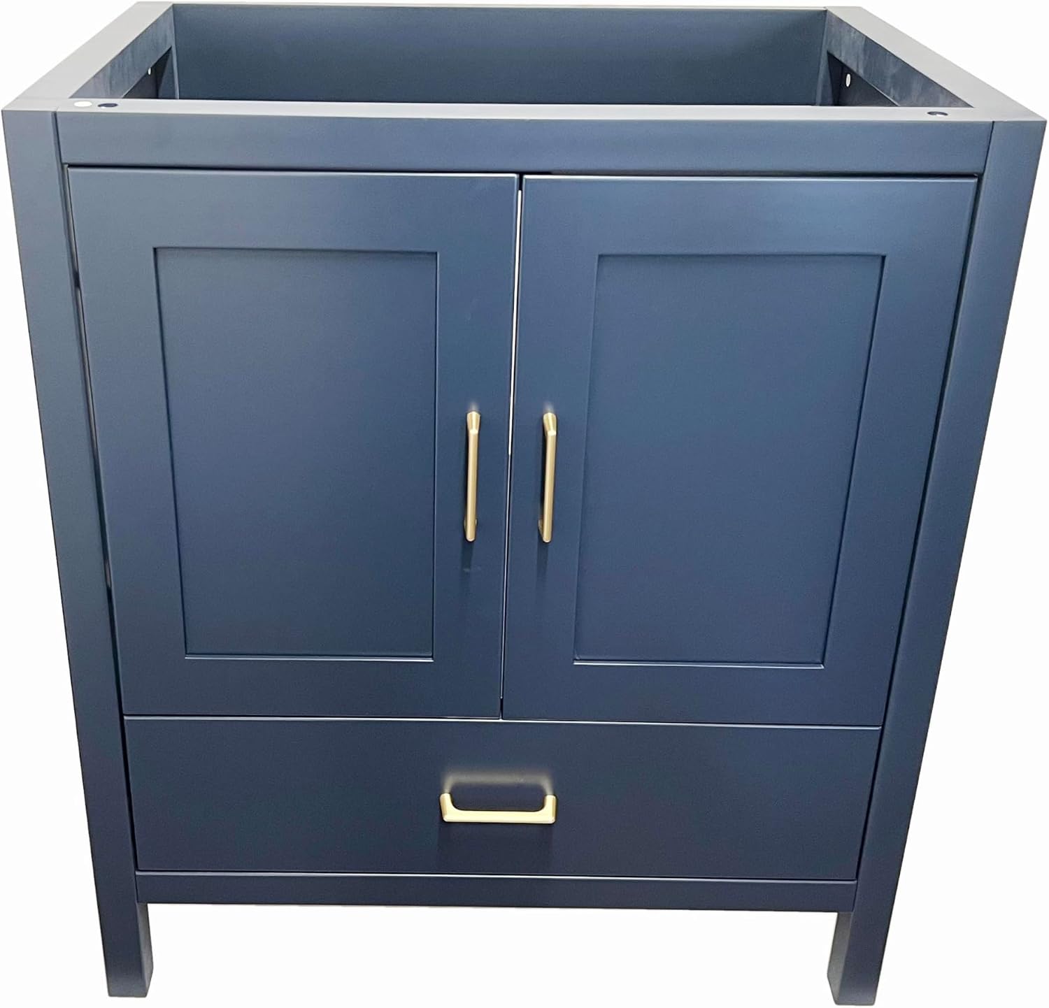 36 Inch Navy Blue Shaker Single-Sink Bathroom Vanity Base Cabinet