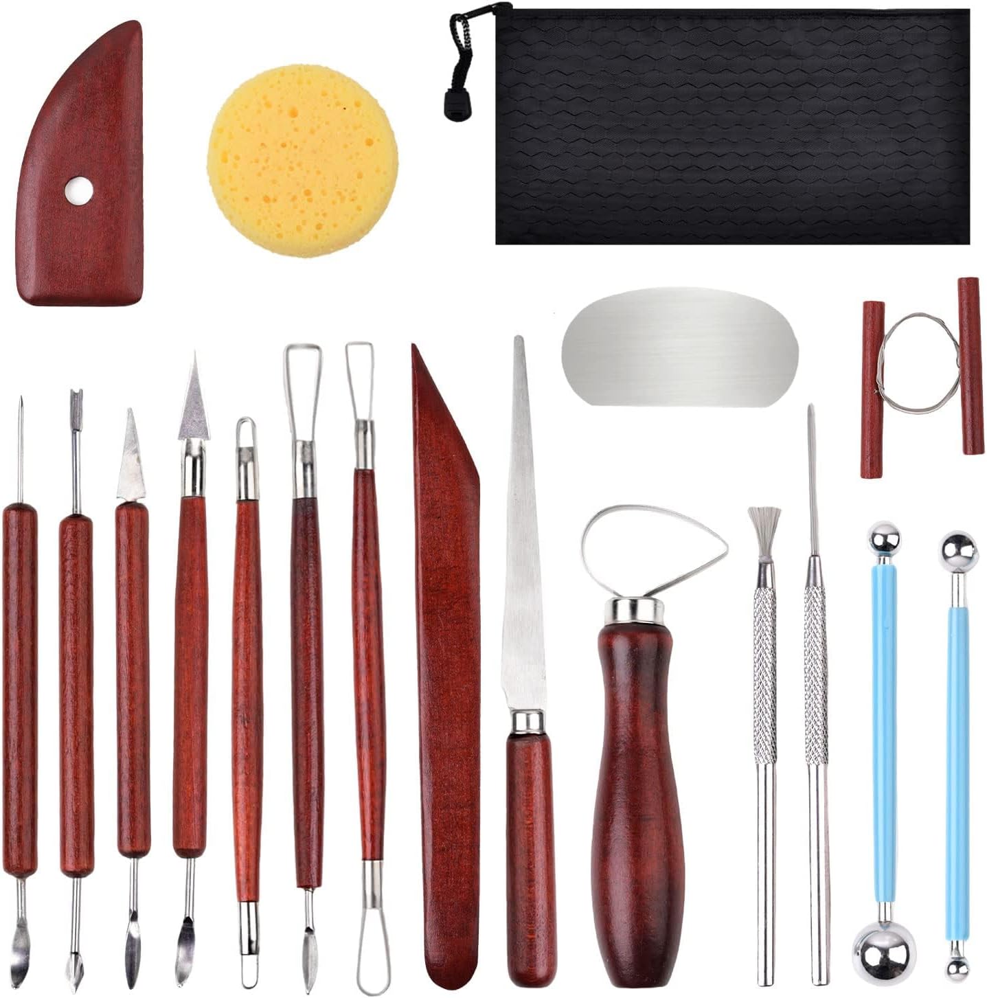 Clay Sculpting Tools, 18 Pcs, Polymer Clay and Pottery Carving Kit