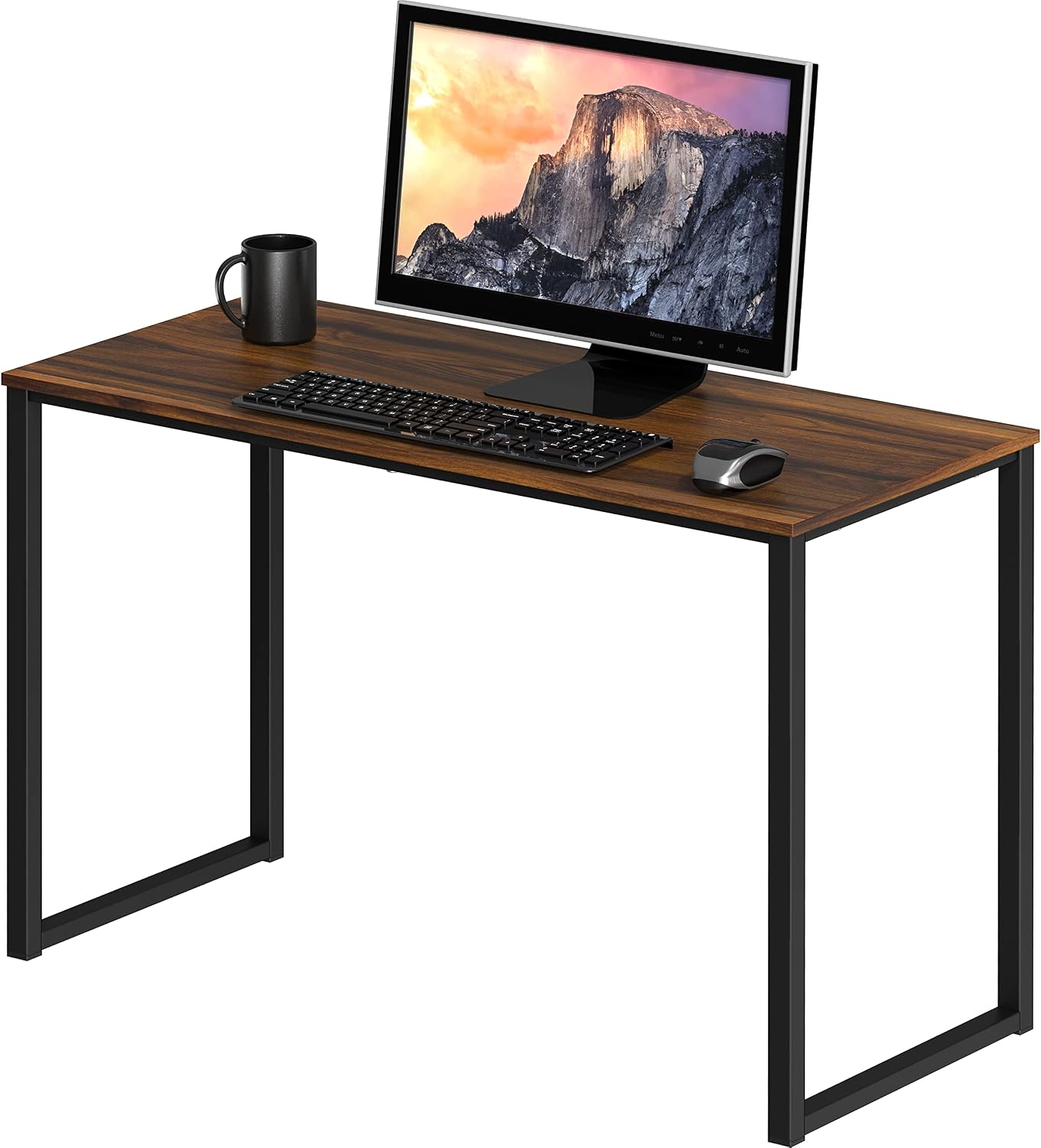 SHW Mission 32 Inch Home Office Computer Desk, Walnut