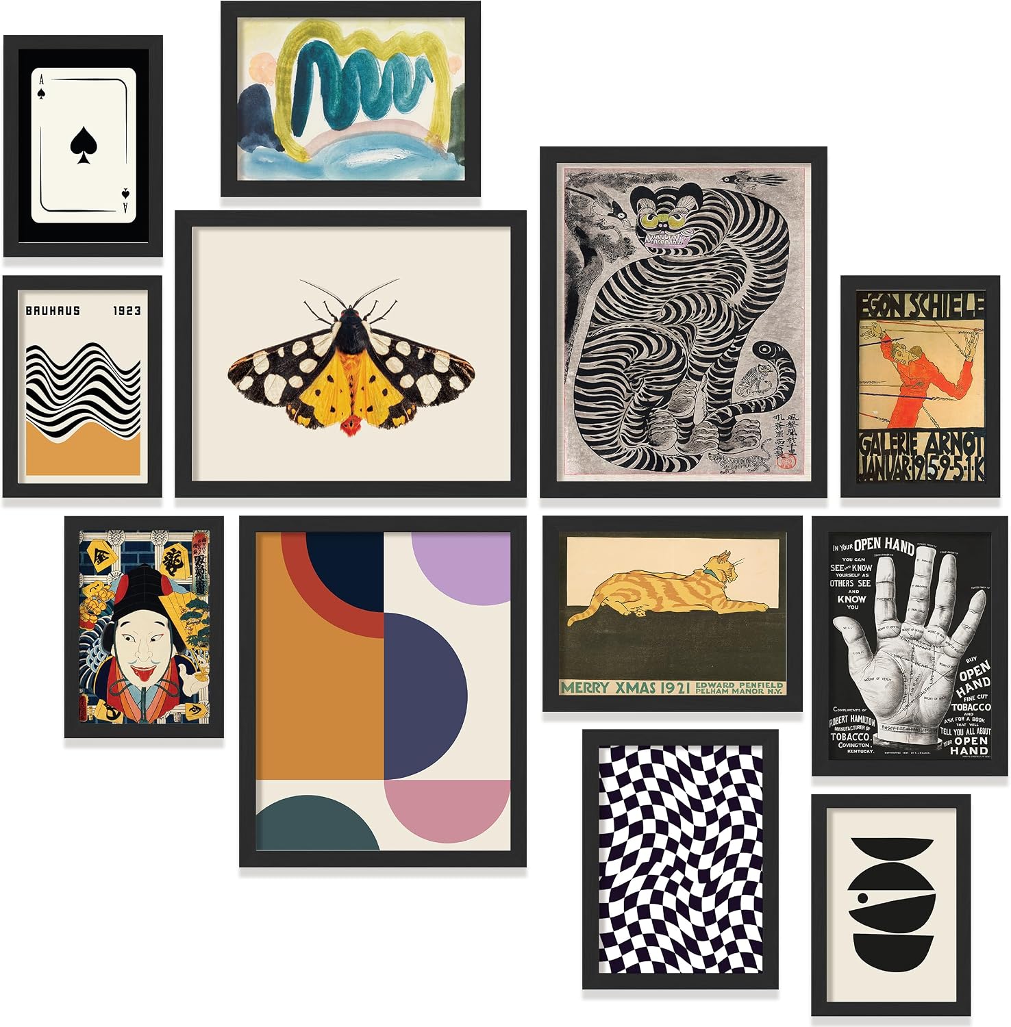 Eclectic Wall Art Prints, Unframed, Mid Century Retro Decor