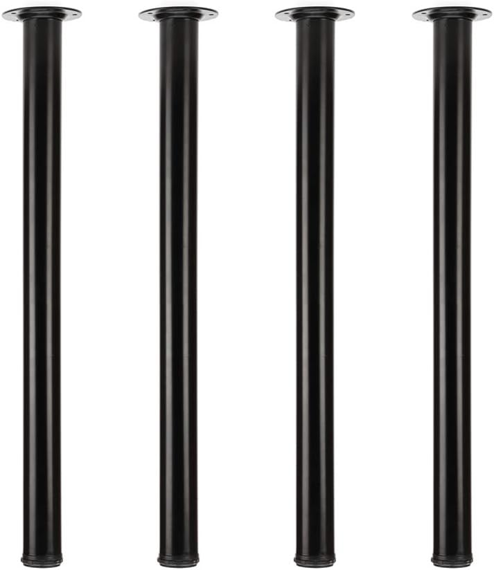 QLLY Adjustable Metal Desk Legs, 27.5 Inch, Heavy Duty, Set of 4 with Leveling Feet