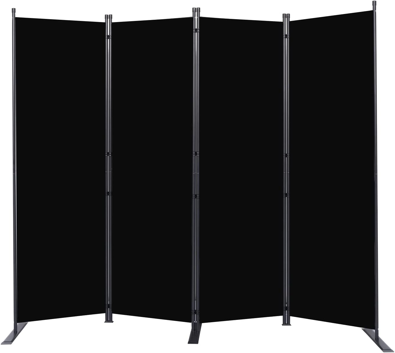 4 Panel Folding Room Divider and Privacy Screen, 88 Inch Wide, 6 Ft Tall
