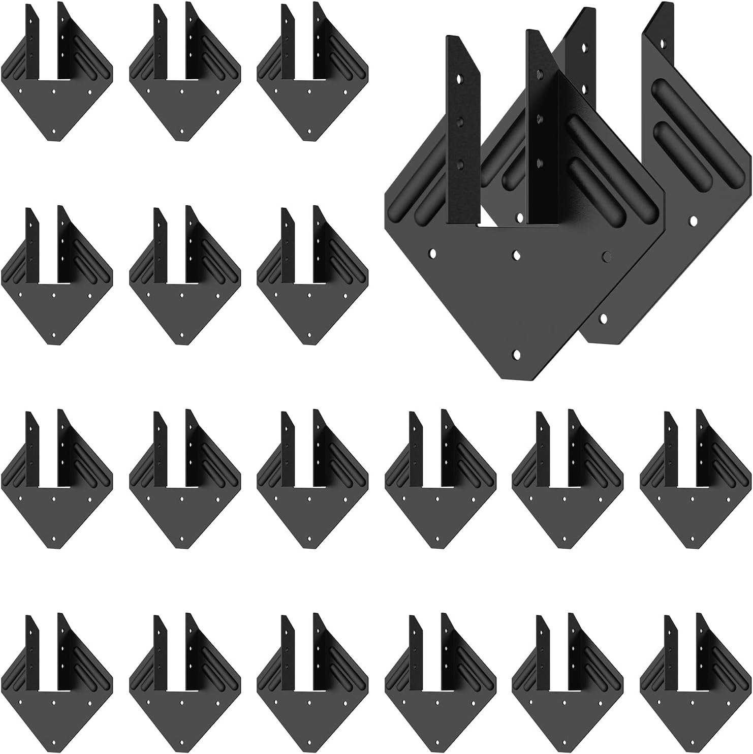 Hurricane Ties for Rafter Brackets, 20 Pack, 18 Gauge, Black