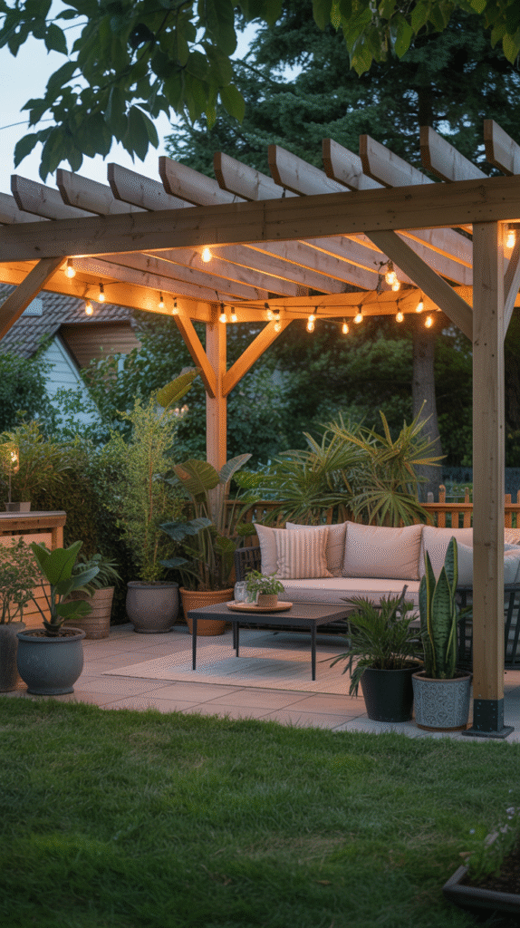 Pergola adding structure and value to an outdoor living space