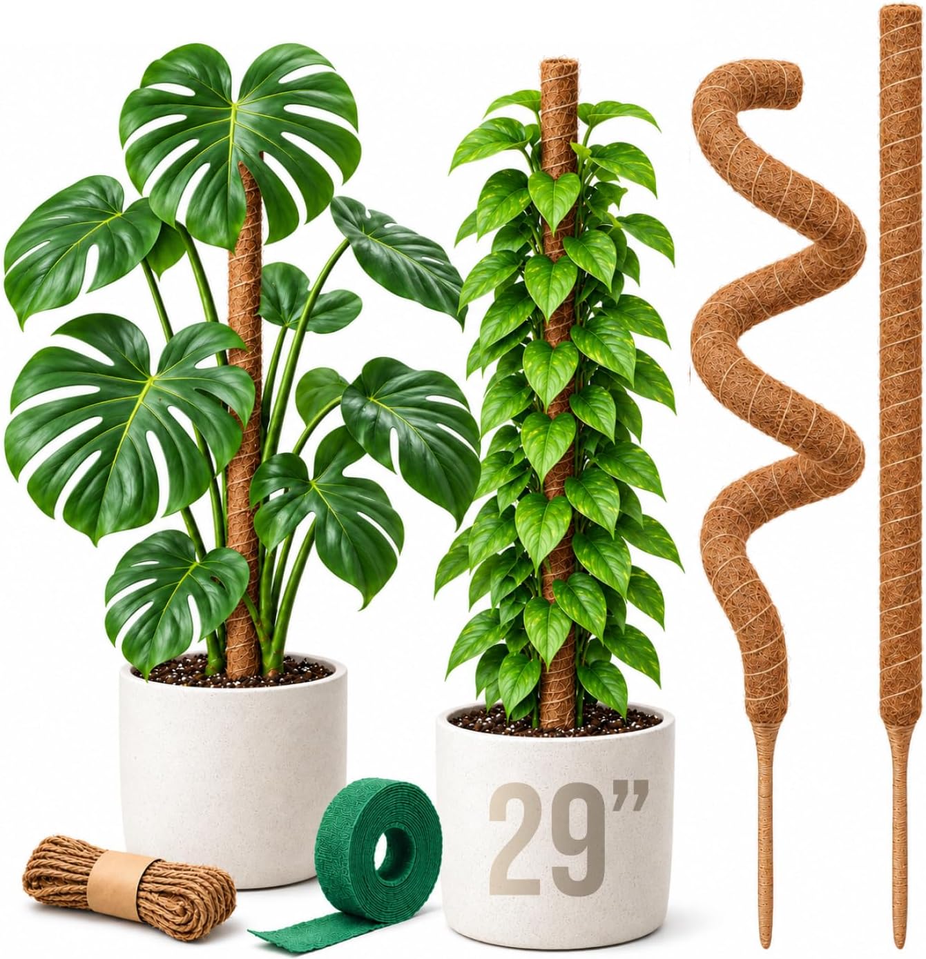 Craft911 29 Inch Moss Pole Monstera Plant Support, Indoor Plant Stakes