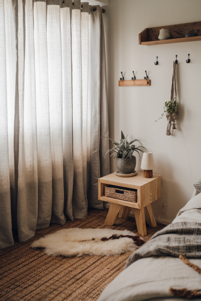 Purely functional furniture keeping the room uncluttered