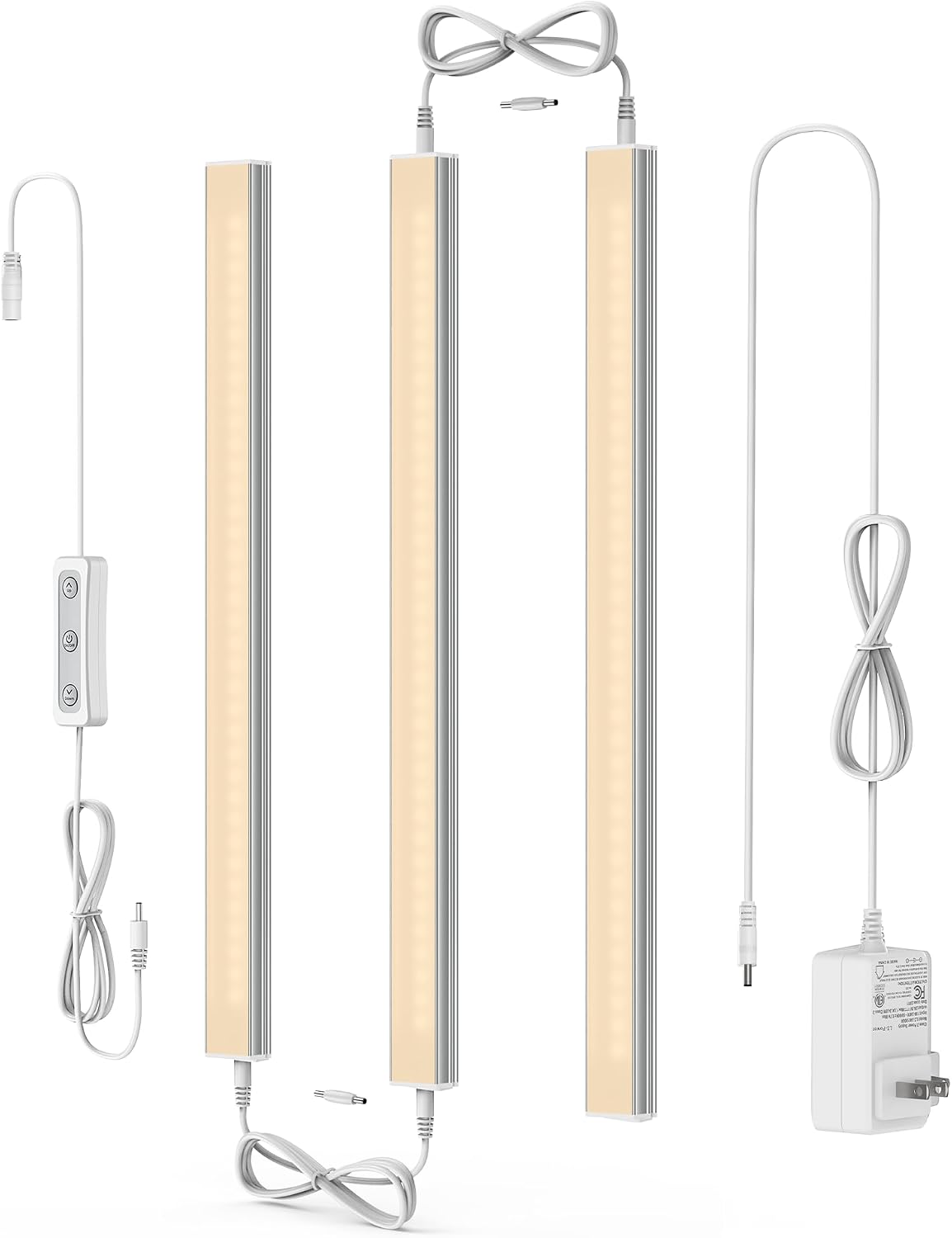 ASOKO Dimmable LED Under Cabinet Lights, 2700K, 3 Pcs, 12 Inch, Linkable