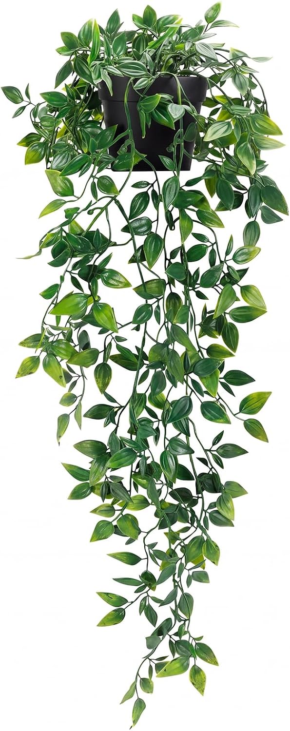 Whonline Artificial Hanging Plants, Faux Small Potted Greenery