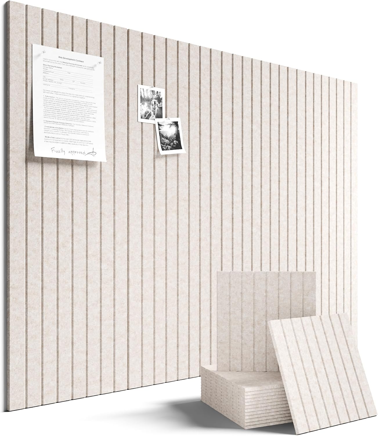 Fluxynara Felt Bulletin Board and Cork Board Alternative, 48 x 36 Inch