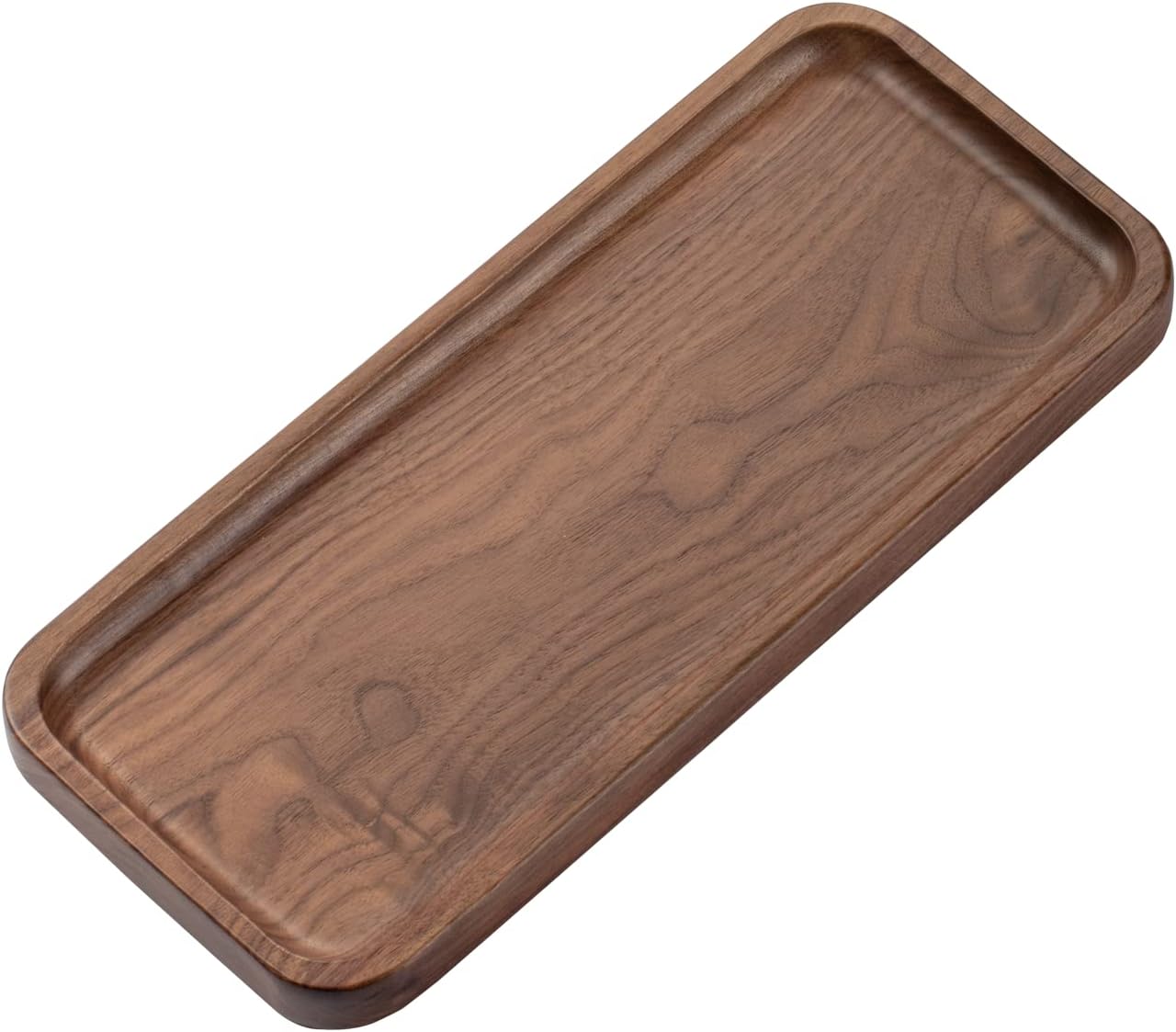 muso wood Walnut Serving Tray Solid Wood Tray, 11.8 x 5 inch