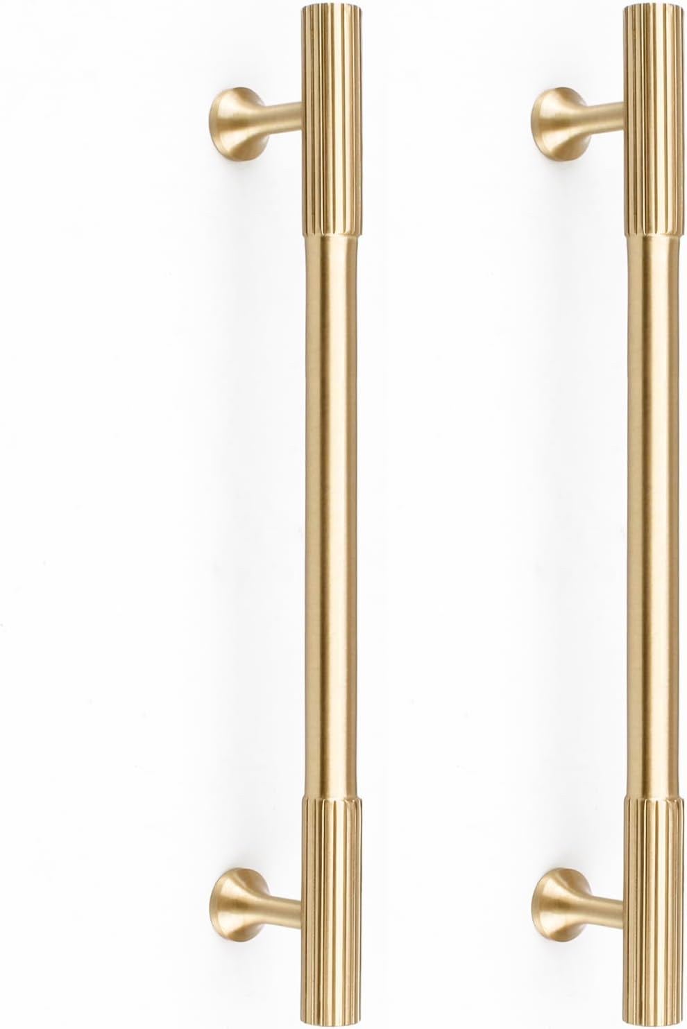 RZDEAL Solid Brass Gold Cabinet Pulls, 4 Pcs, 6-1/4 Inch Hole Centers