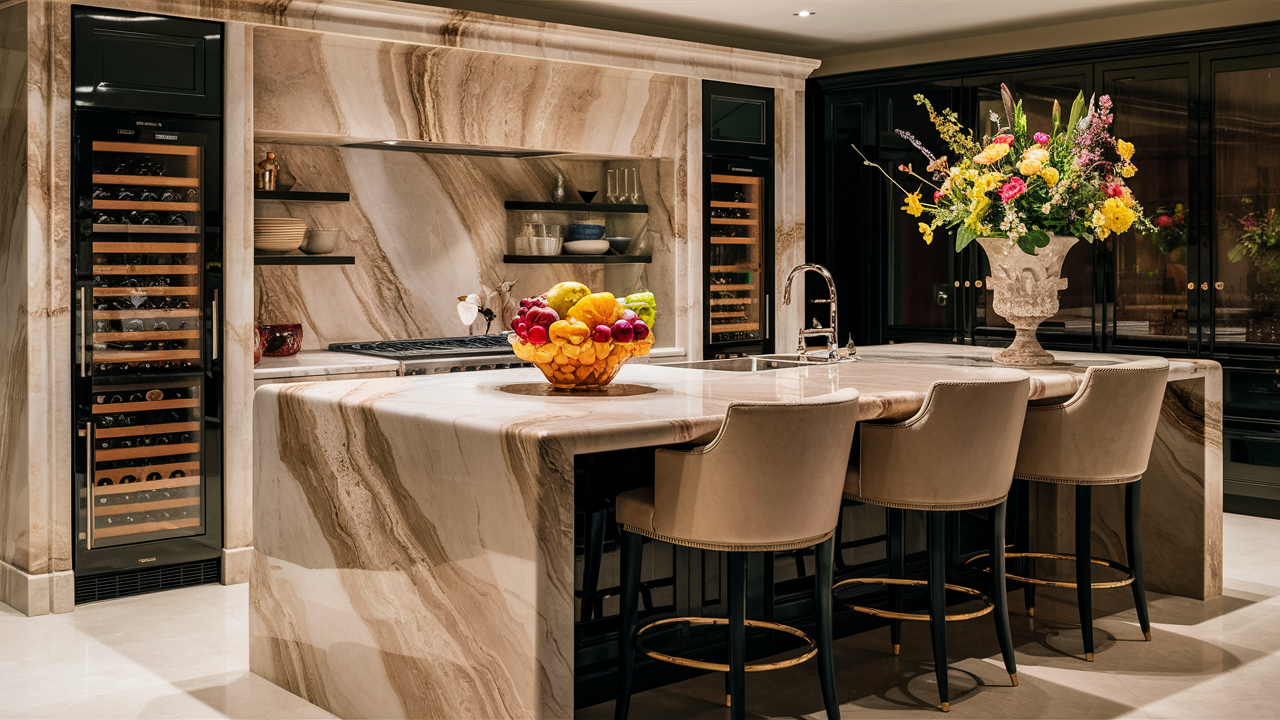 Luxurious kitchen showcasing elegant design and premium finishes