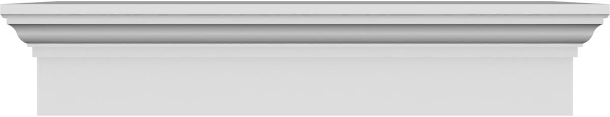Endurathane Traditional Crosshead Window Pediment, 33 Inch Bottom Width
