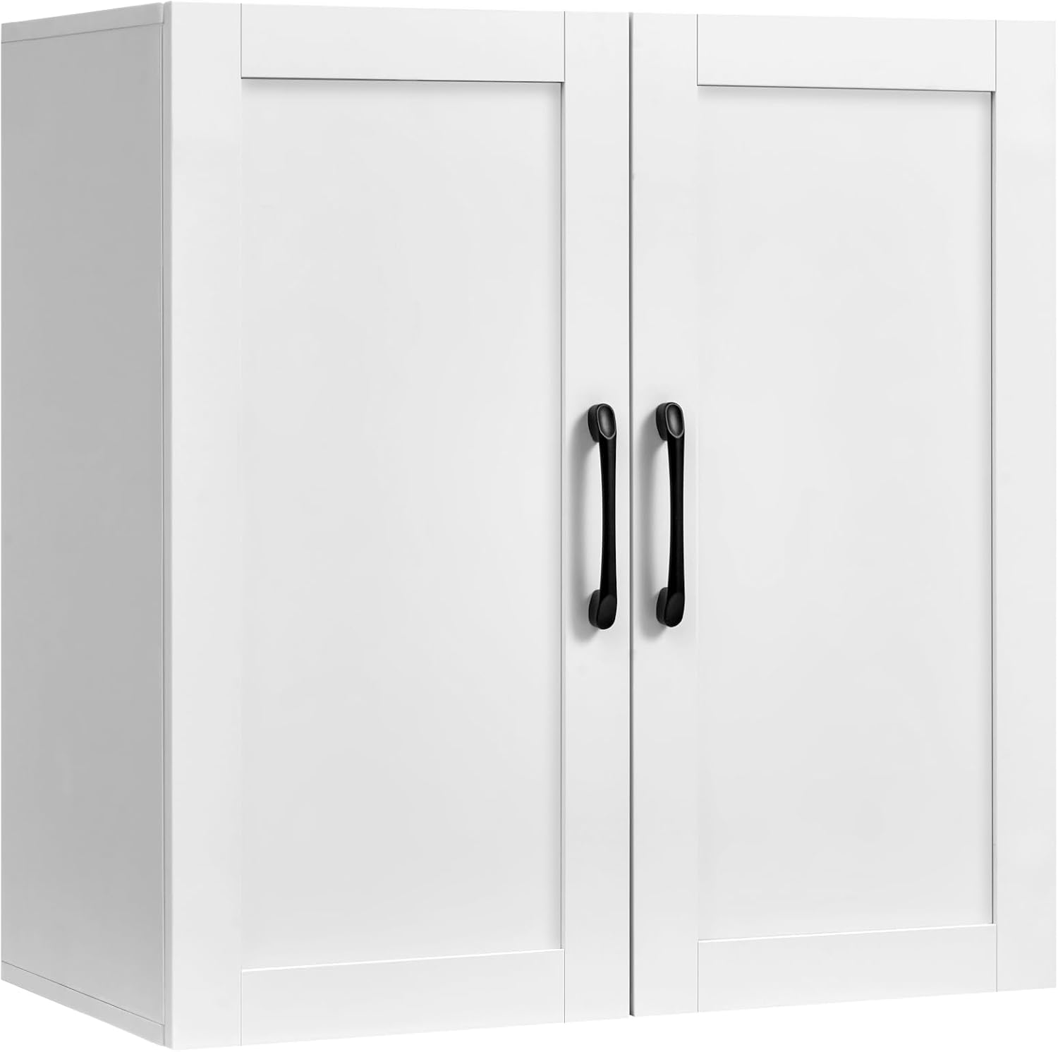 Laundry Room Wall Cabinet with Adjustable Shelf and 2 Doors
